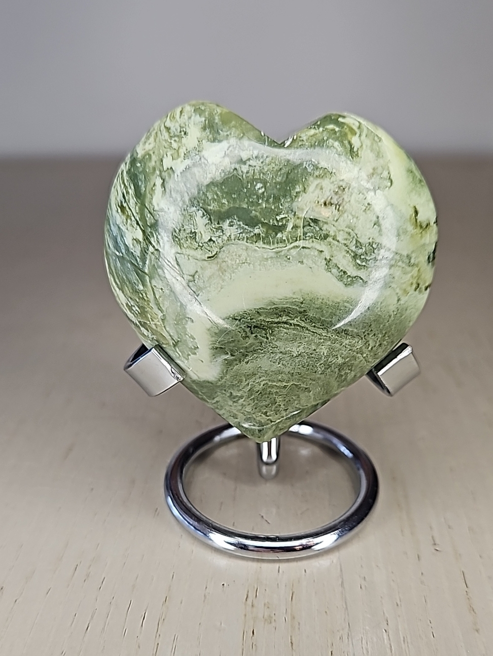 Serpentine Crystal Heart